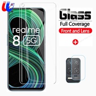 2 In 1กระจกนิรภัยสำหรับ Oppo Realme 8 5G เลนส์กล้องถ่ายรูปฟิล์มปกป้องหน้าจอสำหรับ Realme 8 Pro 8 4G 