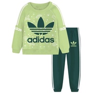 Adidas Green Long Sleeve set Baju budak Lelaki/Perempuan