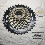 Sprocket Freewheel Gear 7 Speed 14-34T SHIMANO MF-TZ500-7 MEGARANGE Gear Threaded Federal Folding MT