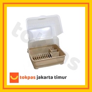 [KHUSUS GOJEK / GRAB] RAK PIRING + TUTUP ORLONA HAWAII 4950 PLASTIK-Stellar Space Store