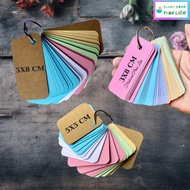 180gsm paper - Set of 1000 flashcard tags in 5 colors 3x7, 5x5, 4x7, 5x8, 5.5x9 cm