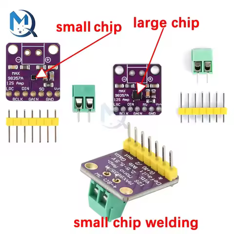 MAX98357 I2S Audio Amplifier Module Audio Amplifiers Filterless Class D Amplifier Supports ESP32 Ras