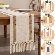 Table runner Cotton Tablecloth Home Restaurant Tablecloth Decoration Solid Color Furniture Dustproof