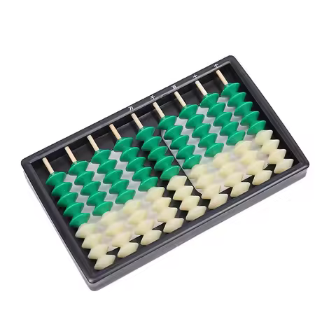 Chinese Abacus 9 Column 9 Beads Plastic Abacus Chinese Soroban Calculating Tool In Mathematics Educa