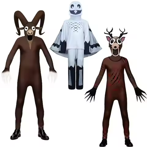 99 Nights In The Forest Deer Owl Kids Cosplay Costume Deer Owl Animal Cosplay Suit Halloween Party C