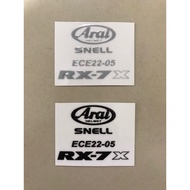 Premium Sticker logo RX7X Snell ECE Arai