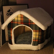 ☁Cat House Dog House Four Seasons Universal House Type Removable and Washable Small Dog Teddy Winter Warm Pet Supplies D