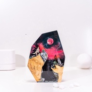 FOX epoxy resin lamp, FOX epoxy lamp resin, handmade epoxy resin lamp custom night light