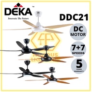 DEKA DDC21 | DDC21 LED 56" 5 Blades DC Motor 7 Speeds Control + Reverse Function Ceiling Fan with Li