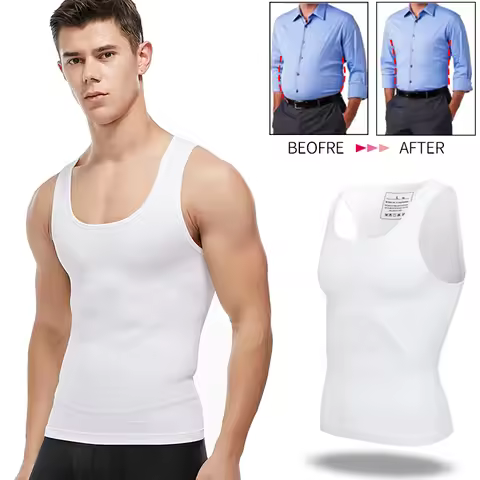 Mens Slimming Body Shaper Chest Compression Shirts Tummy Control Shapewear Gynecomastia Abdomen Slim