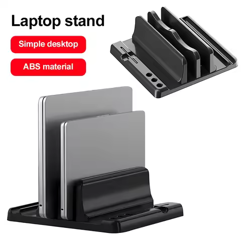 Universal 1/2 Slots Desk Laptop Holder Vertical Laptop Stand Laptop Stand Desk Storage for MacBook T