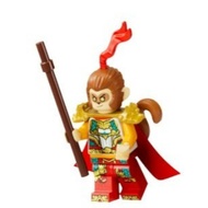 LEGO MK170 Monkie Kid 80057: Monkey King Minifigure - Pearl Gold Shoulder Armor with Dragon Heads wi