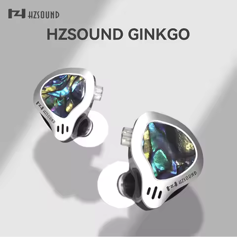 Hzsound Ginkgo In-Ear Earphones 10mm 1DD+1PZT HIFI IEM with 3 Switchable Tuning Nozzles Detachable C