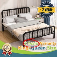 Metal Bed Frame Double Bed Frame Queen/King Size Bed Frame Iron Metal Strong Bed Frame Queen Size Single High Load-Bearing Iron Bed