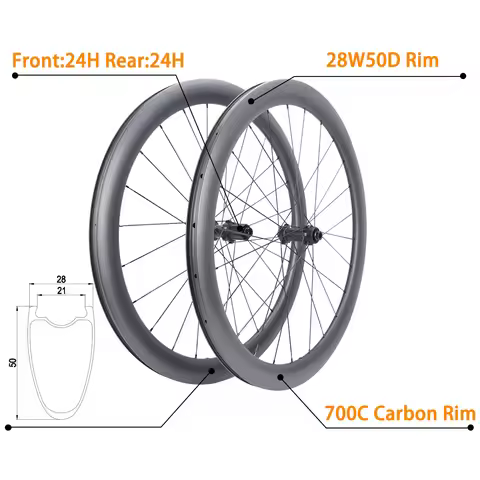 RD09/RD05 9*100,12*100/ 9*135,12*142 Hubs Carbon 700c Wheelset Disc Brake Clincher Tubeless Tubular 