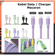Macaron 2a Fast Charging Usb V8 Data Cable / Type C Colorful Cable/ 100cm Type C Cable Fast Charging