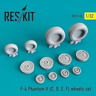 Reskit RS32-0065 - 1/32 F-4 Phantom II (C, D, E, F) Wheels Set Scale Model kit
