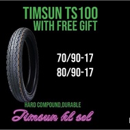 TIMSUN TAYAR TS100 70/90-17 TAYAR TIMSUN 80/90-17 TS100 70 90 17 80 90 17 TT100 BUNGA DUNLOP TT100 8