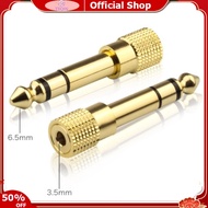 TEQIN IN stock 3 Pin TRS 6.5MM Male 3.5MM Female Plug Audio Headset Microphone Guitar Recording Adapter 6.5 3.5 Aux Converter Gold-plated Cable
