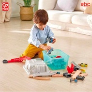 Hape Wooden Toy Train Track With Storage Bucket City Set Developmental Toys 3 Years And Up