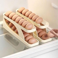 Self-Rolling 2-Tier Egg Tray - Can Hold Many Eggs - Store Eggs Safely and Neatly