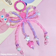 GANTUNGAN Bag Hanger Bag Charm Keychain Ribbon Coquette - GK002