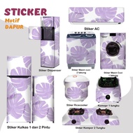 MESIN UNGU MATA Sticker Sticker Fridge Stove Washing Machine 1 2 Door Eye Tube Rice Cooker Dispenser Ac aesthetic Motif Purple Decoration