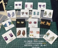 流體酒精畫耳環（全人手手工製作）（925純銀耳釘）
