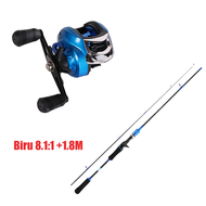 Reel BC berkualitas Super HALUS dan MURAH12 + 1 Baitcasting Reel AC2000 Fishing Reel 8Kg Max Drag 6.