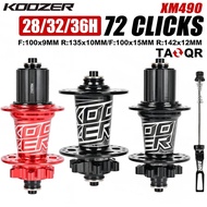 Bicycle Hubs KOOZER XM490 Mountain Bike Hubs 6 Pawl 72 Click 28 32 36H Holes HG SX NX 8-12 Speeds 26
