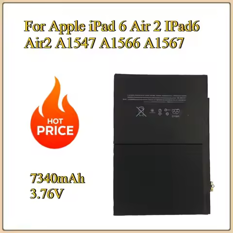 New Replacement Battery 3.76V For Apple iPad 6 Air 2 IPad6 Air2 A1566 A1567 A1547 7340mAh Li-Polymer