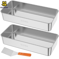 Set of 2 Bread Tin Stainless Steel Easy Release Loaf Tin Cake Loaf Pan for Baking Roasting SHOPSKC28