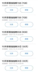 113年中華電信新春抽抽樂5G、7G、9G、30天吃到飽流量儲值