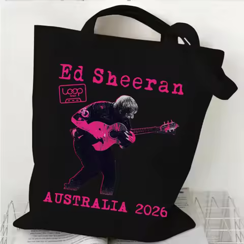 Ed Sheeran Loop Tour Graphic Shopping Bag Canvas Shopper Bag Ed Sheeran Tour Merch Shoulder Tote Bag