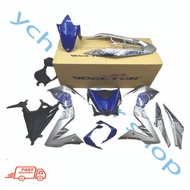 HONDA RS150R RS150 RS 150 150R V1 BATIK BIRU PERAK BODY COVER SET STICKER STRIPE SIAP TAMPAL BLUE SI