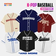 Custom KPOP Baseball Jersey with Name & Number - AESPA NCT DREAM EXO BABYMONSTER Premium Baseball Je