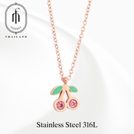 สร้อยคอสแตนเลส 316L สีพิ้งโกลด์ ไม่ลอก! ไม่ดำ! ไม่แพ้!