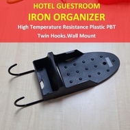 Wall Mount Heavy Duty Hotel Iron Organizer with Twin Hooks/ Iron Board Hanger/ Iron Storage/ Iron Holder