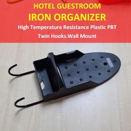 Wall Mount Heavy Duty Hotel Iron Organizer with Twin Hooks/ Iron Board Hanger/ Iron Storage/ Iron Ho