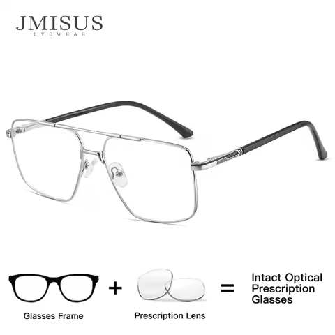 JMISUS 2025 New Arrivals Aviator Prescription Glass Men Pilot Progressive Eyewear Fashion Optical Ey