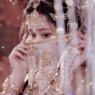 Belly Dance Veil Exotic Princess cos Veil Western Style Dance Cover Face Antique Hanfu Fairy Face Ga