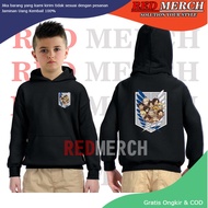 Attack on titan Man anime aot Man Kids hoodie Jacket - Red Merch