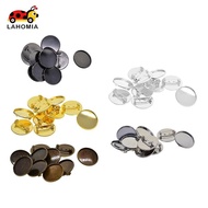 [lahomia] 10 Pieces bronze blank cabochon brooch base settings 25mm round bezel tray diy brooches pi