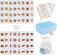 Vita Mahjong Game Set with Stickers 65 Tiles DIY Plastic Mahjong Block Set 2 Player Seaside Escape P