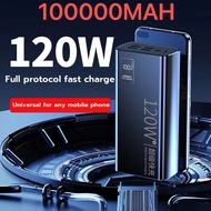 100000mAh Power Bank 120W Super Fast Charging 100% Sufficient Capacity Portable Battery