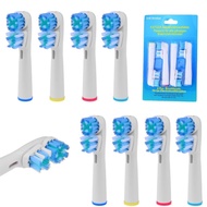 4pcs Dual Clean Replacement Electric Toothbrush Brush Head For Braun Oral B