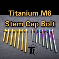 Ti-Parts Titanium M6 Stem Cap Bolt for Bicycle Screw Top Cap M6x16 M6x18 M6x20 M6x25 M6x30 M6x35