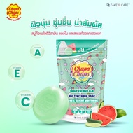 Chupa Chups จูปา จุ๊ปส์ สบู่ก้อน สบู่อาบน้ำ บำรุงผิว แถมฟรี ถุงตาข่ายตีฟอง ขนาด 80 กรัม มี 4 กลิ่น