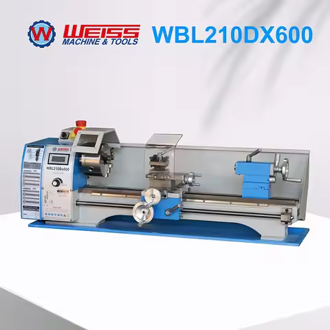 WEISS Metal Lathe WBL210D 600mm Variable Speed 38mm Spindle Bore 1100W BLDC motor for Precision Meta