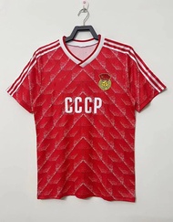 1989 Soviet Home Retro Football Shirt Red Top 65 Yuan Replica Fanwear Short Sleeve Mens Soccer Unifo